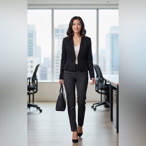 Cynthia Rowley Size Small Black Pleated Blazer